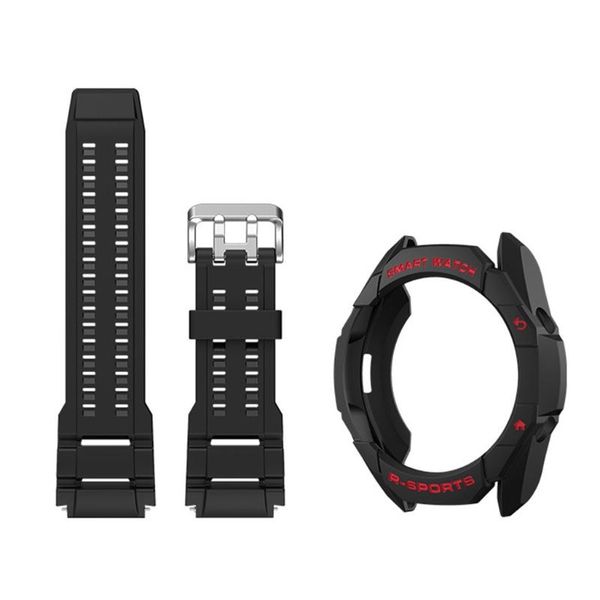 

watch bands x7jb soft silicone bracelet sports strap compatible for s amsung g alaxy watch3 waterproof durable protective cover, Black;brown