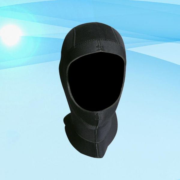 

swimming caps useful snorkeling hat cap keep warm diving hood full face mask head cover for surfing (black, size)