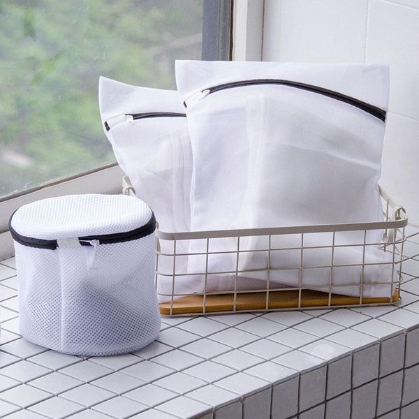 

5-piece set of wash bag thickening zippered foldable nylon laundry bra socks underwear clothes bags mesh