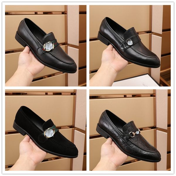 

italian 5 style dress shoes men's vintage pointed toe design leather oxfords fashion style man footwear arrival big size 38-45, Black