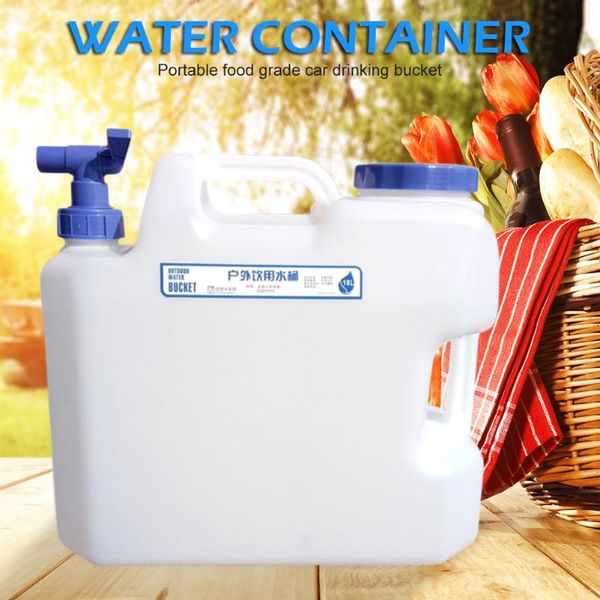 

portable water container with 2 handles for camping hiking picnic driving washing tank facuet 10l 15l outdoor bags