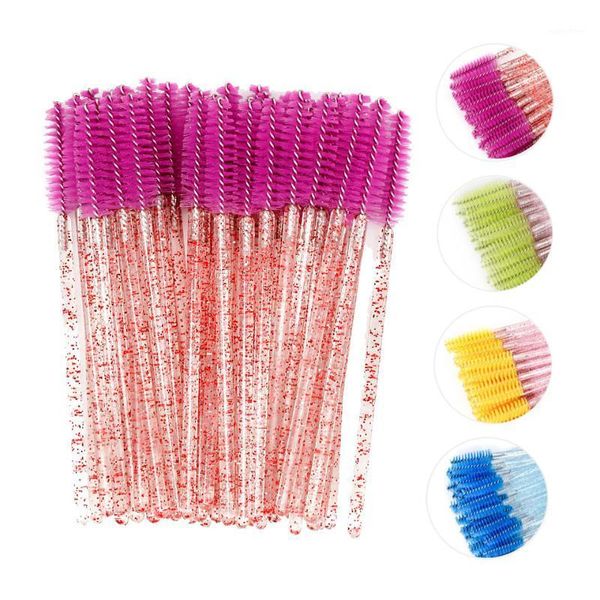 

eyelash brushes makeup disposable micro mascara wand eyebrow brush applicator spoolers eyelashes extension tools false1