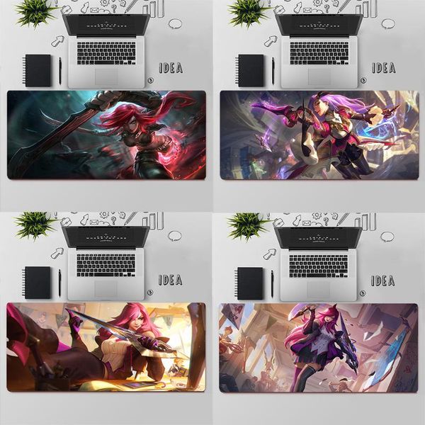 

mouse pads & wrist rests league of legends katarina gaming pad large pc gamer computer mat big mousepad keyboard desk mause