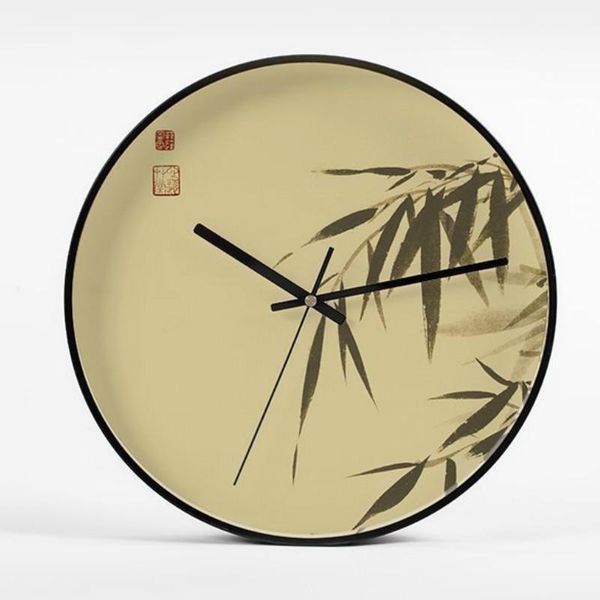 

wall clocks chinese art clock silent creative vintage metal simple nordic living room quartz reloj pared home decor da60wc