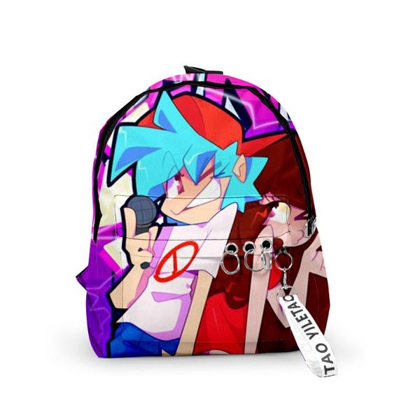

backpack friday night funkin fashion men women fabric oxford hanging buckle style girls child school bag travel