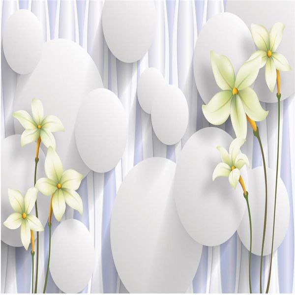 

custom beautiful romantic warm little flower wallpaper 3d tv background wall mural