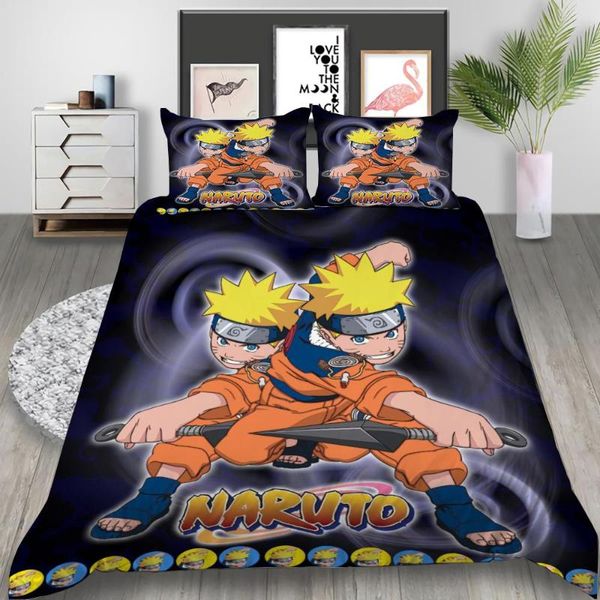 

bedding sets japan anime naruto 3d print comforter set duvet covers pillowcases home textile luxury cartoon  king size kids gift