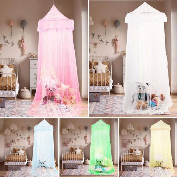 

simple hanging canopy kid baby bed mosquito net dome playing floor bedcover crib netting for infant cradle