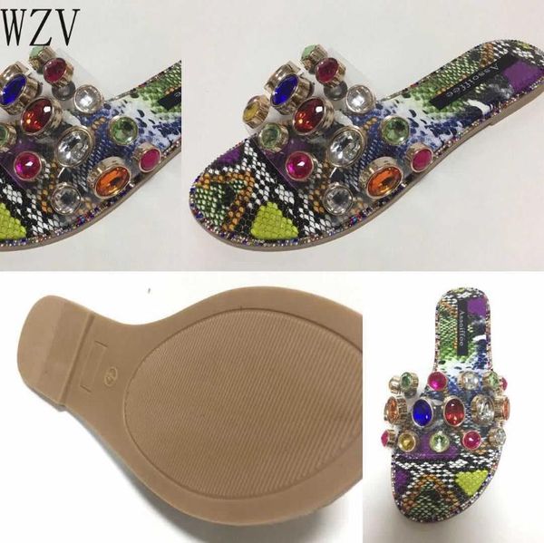 

slippers women summer flat bling gem soft jelly shoes female flip flops sandals outdoor beach ladies slides gladiator sandale, Black