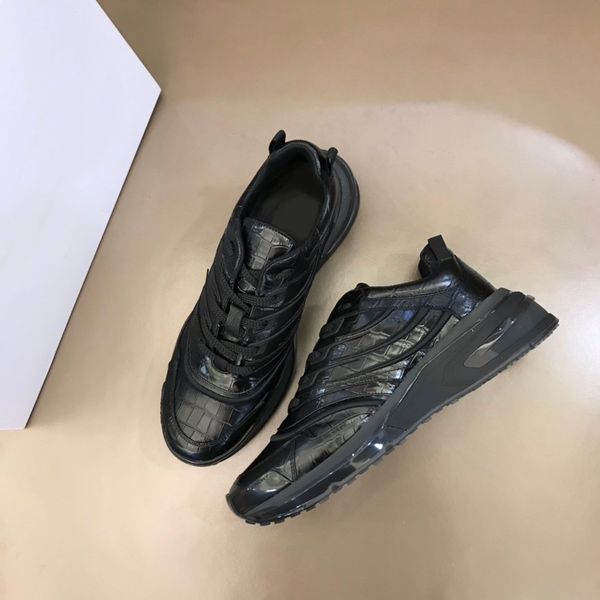 

men casual shoes luxury designer mens fashion sneakers party platform velvet chaussures b22, Black