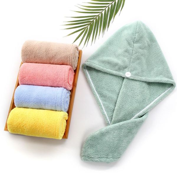 

towel microfiber hair dry quick drying womens girls hat cap for man tools turban head wrap bathing