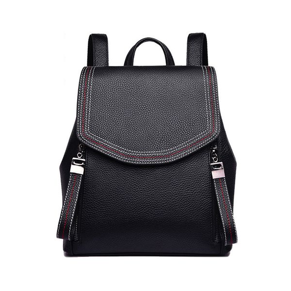 

leather backpack korean version 2021 new fashion versatile first layer cowhide women's large capacity leisure leather bag