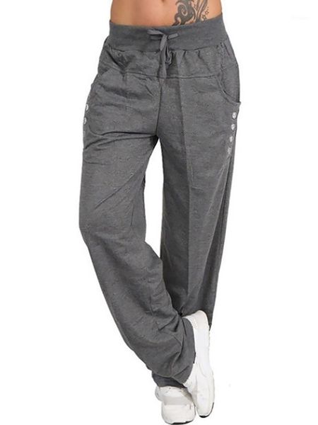 

women's pants & capris sweatpants casual loose drawstring fitness running sport fashion pure color straight trousers streetwear plus si, Black;white