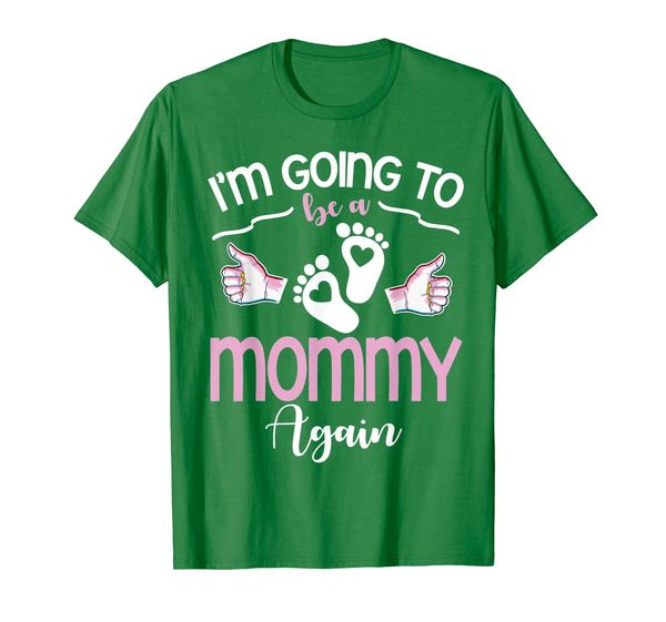 

i'm going to be a mommy again happy mother father day shirt, White;black