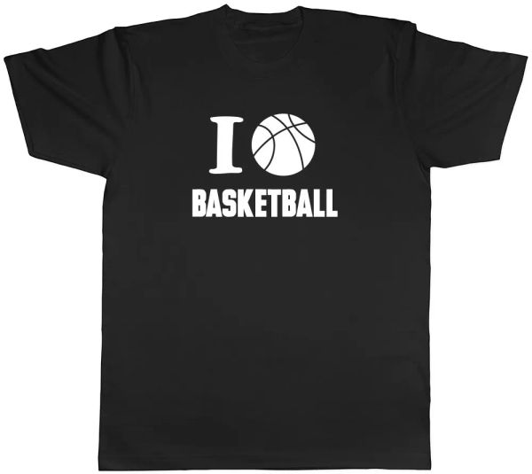 

i love basketball mens womens ladies tee t-shirt, White;black