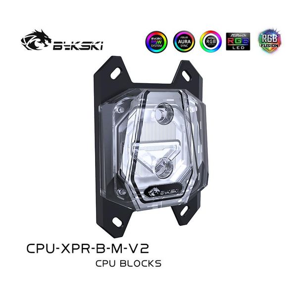 

bykski pc water cooling cpu cooler processor block for amd ryzen3/5/7 x470 rgb micro channel acrylic 5v argb fans & coolings