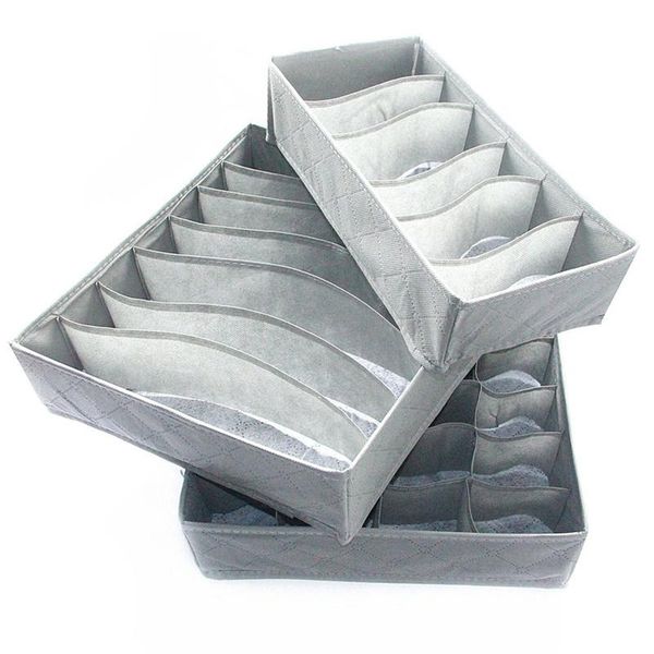 

storage drawers bra underwear socks organizer box fabric bamboo charcoal non-woven foldable dividers bedroom closet panties case drawer