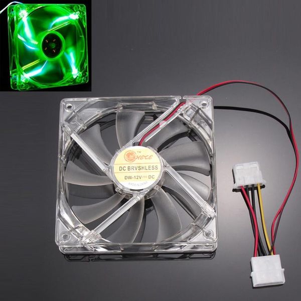 

green quad 4-led light neon clear 120mm cool radiator ventilador pc cooler master computer case cooling fan mod fans & coolings