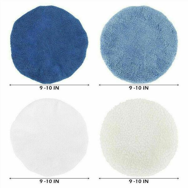 

care products buffer polisher microfiber polishing pads wax wash 8pcs 9-10inch bonnets durable