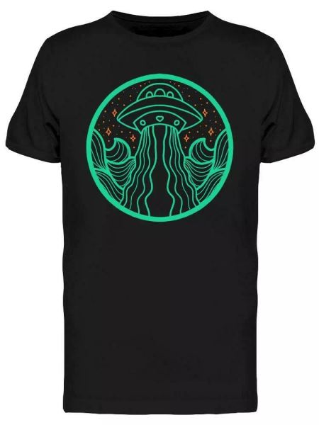 

alien invasion line art tee men's -image by shutterstock, White;black
