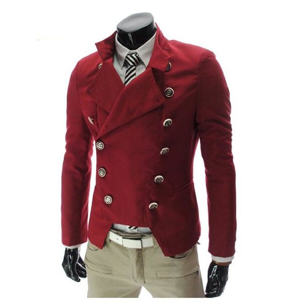 

men's suits & blazers autumn winter casual double-breasted gentleman slim fit men's jackets mens suits blazers nqnx, White;black