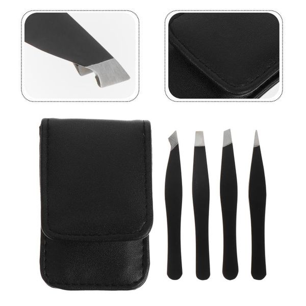

eyebrow tools & stencils 1 set tweezers hair removal stainless steel clips
