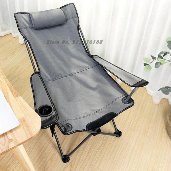 

camp furniture folding recliner office lunch break siesta chair portable backrest leisure bed outdoor beach