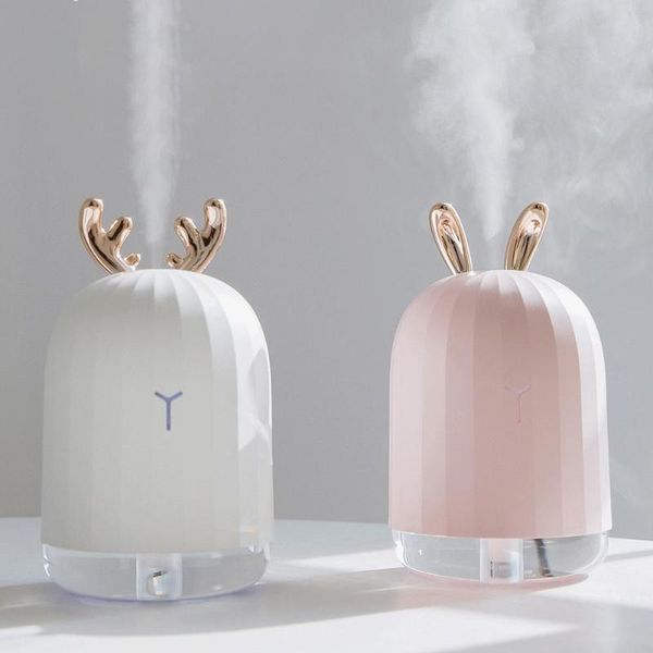 

car air freshener cute deer/ led usb home office humidifier mist diffuser