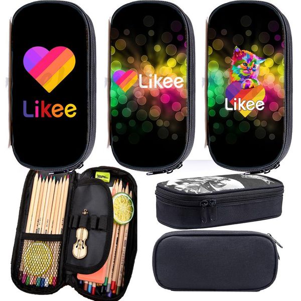 

cosmetic bags & cases russia style likee pencil case boys girls video app bag funny makeup multifunction school box cartoon penbag