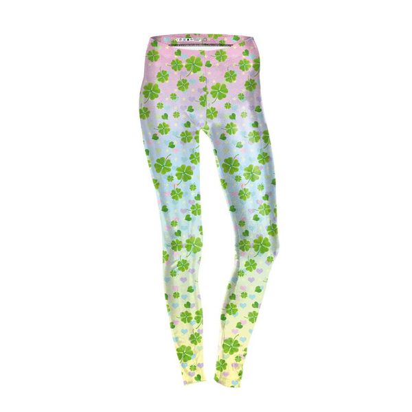

yoga outfits jigerjoger 2021 spring clover heart star sublimation digital print leggings tight body fitness girls plus size xl legging, White;red
