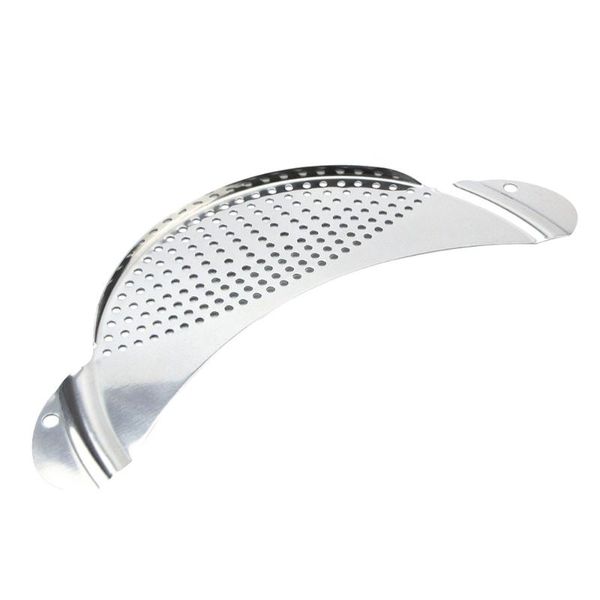 

colanders & strainers stainless steel pan pot drainer spaghetti pasta strainer easy draining kitchen tool (silver)