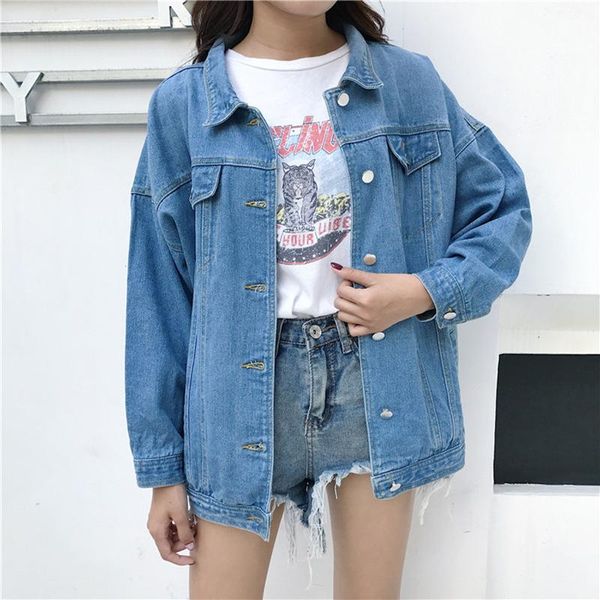 

women's jackets women single breasted denim girls fashion streetwear jacket female long sleeve turn-down collar coat 60177, Black;brown