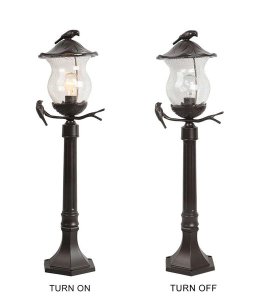 

bird art garden decoration 80cm led lawn post lights cast aluminum lamps
