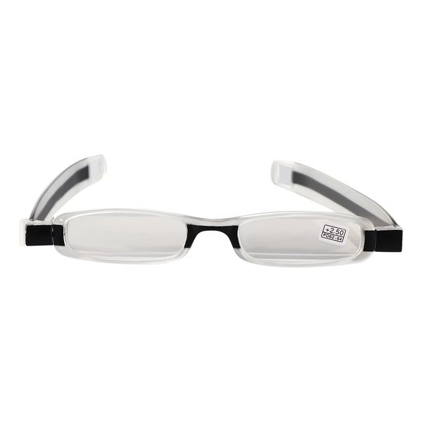 Lunettes de lecture à rotation à 360 degrés améliorées Ultraportabilité Mini lunettes de lunettes pliantes minces pour vieil homme grand-mère