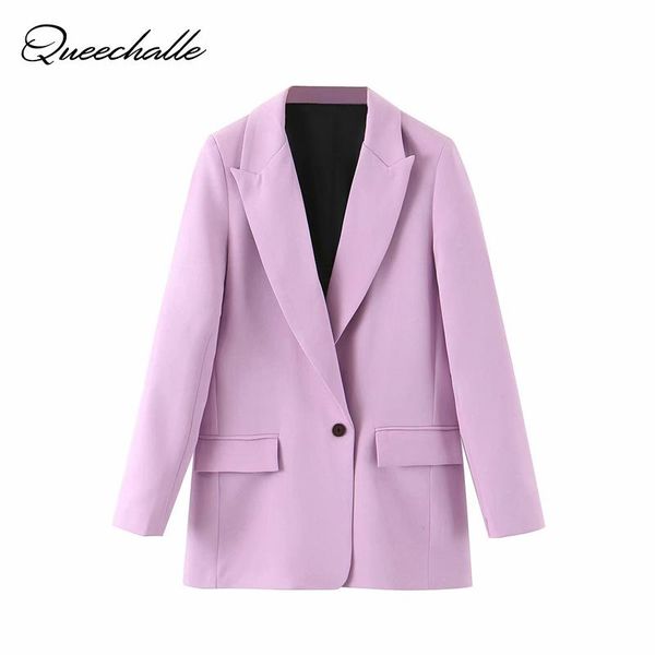 

women's suits & blazers pink purple blazer women spring autumn notched collar long sleeve office formal jacket female loose outerwear c, White;black