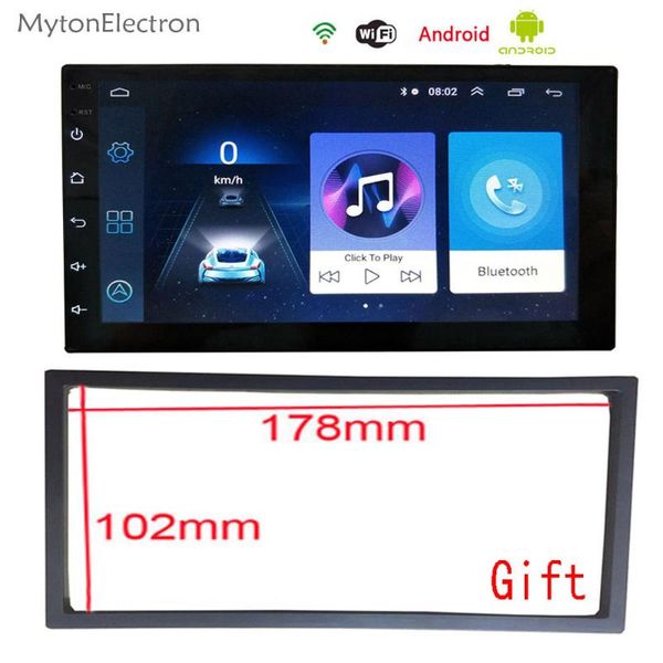 

car gps & accessories 2 din android radio bluetooth navigation wifi stereo 1024*600 pc table multimedia player rearview backup parking camer