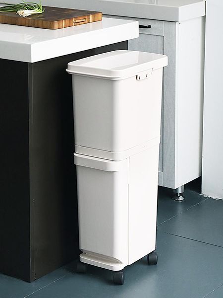 

waste bins big kitchen trash can dry wet seprit zero eco friendly bin open storage poubelle de cuisine rubbish eb5tc