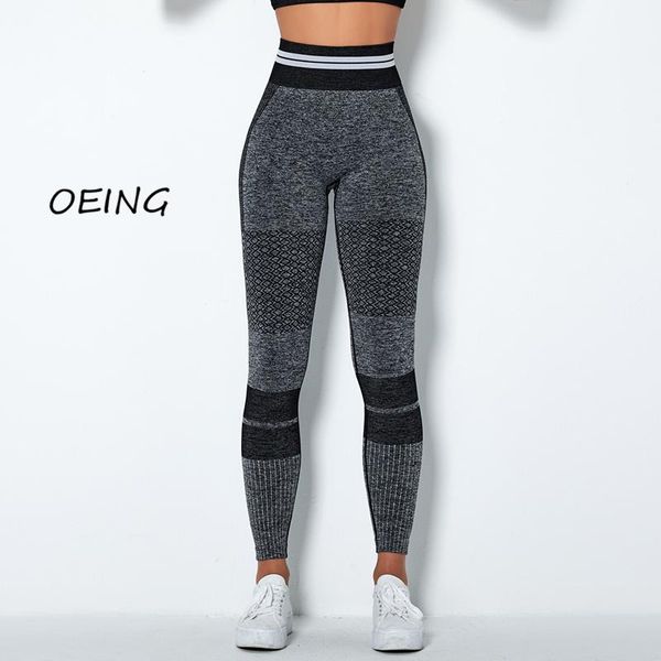 

yoga outfit seamless leggings gym clothes striped workout for women