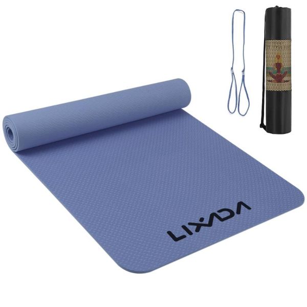 

lixada 72.05Ã24.01in portable yoga mat thicken sports anti-slip for fitness workouts with carrying strap and storage bag mats