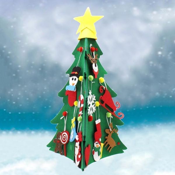 

christmas decorations diy 3d felt tree decoration santa claus ornaments kids year gifts 57bb1