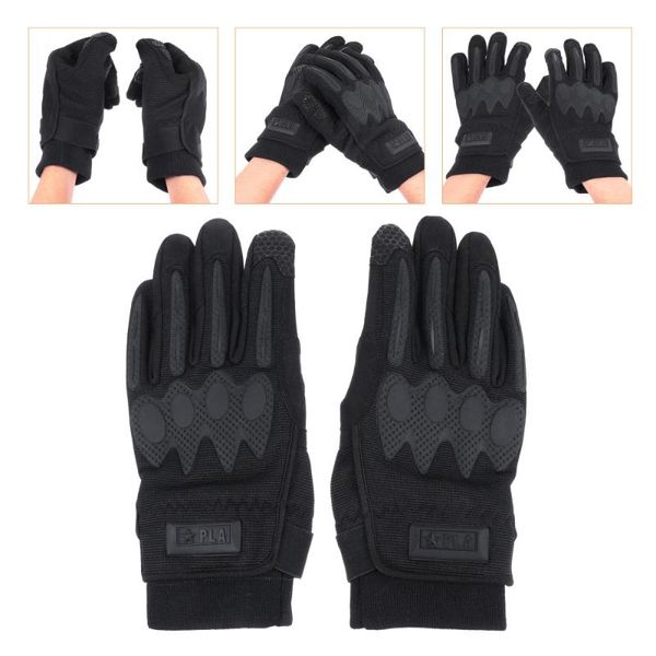 

cycling gloves 1 pair winter skiing camping skating climbing hiking warm, Black