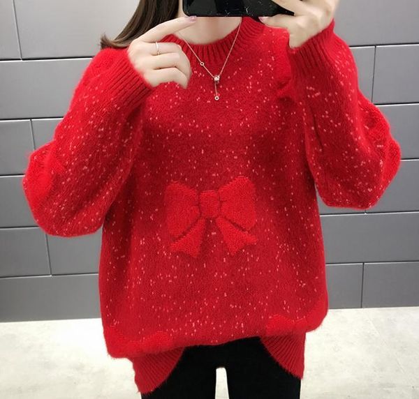 

women's sweaters 2021 spring and autumn winter with style fashion long sleeve round collar set head sweater coat, White;black