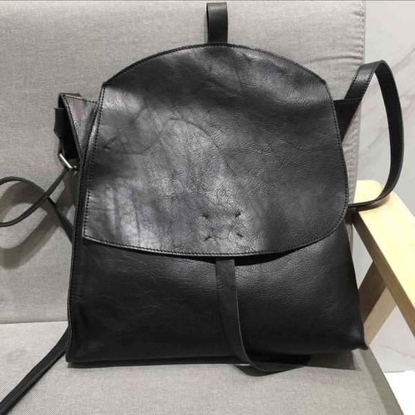 

leather head leather hand made single shoulder messenger bag women's handbag