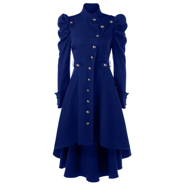 

women's jackets parka elegant vintage steampunk long coat gothic overcoat ladies retro jacket woolen tuxedo casacas para mujer n9, Black;brown