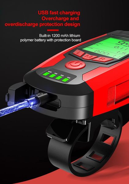 

bike lights bicycle mountain headlight strong car with horn satch night light cycling accessories