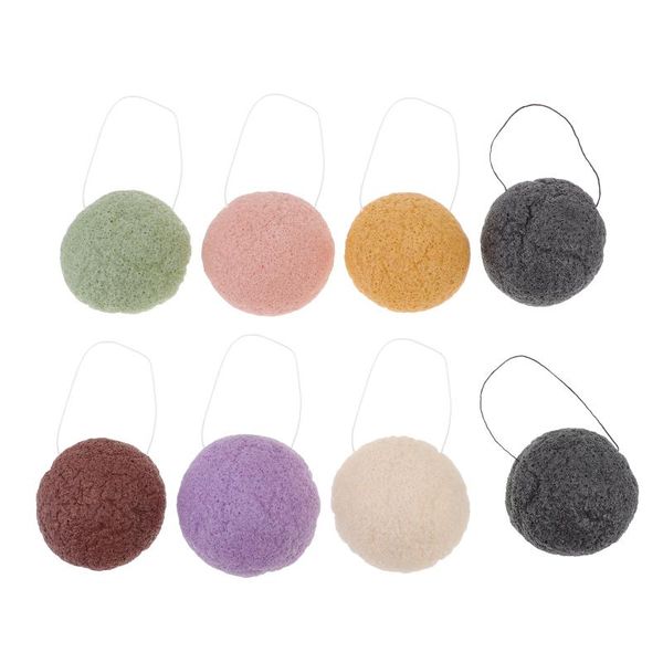 

sponges, applicators & cotton 8pcs konjac face skin cleaning sponges practical puffs (assorted color)