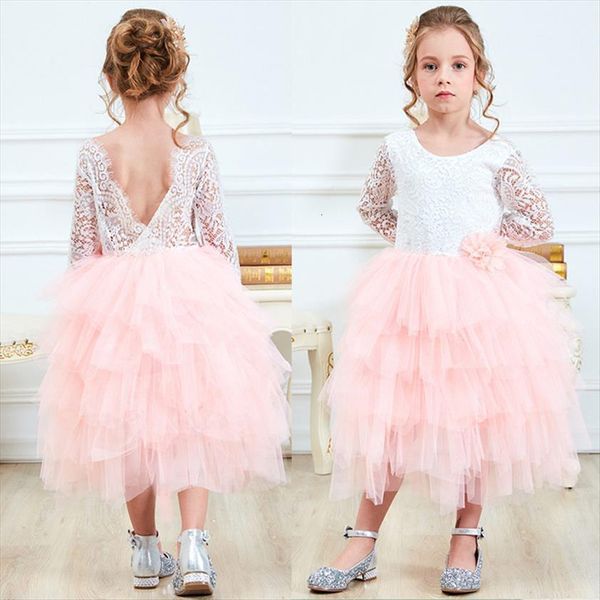 

3 8 years lace tutu girl dresses layered girls kids wedding flower dress elegant princess party pageant half sleeve, Red;yellow
