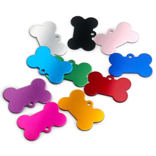 

dog tag,id card wholesale 20 pcs id tag pet bone tags nameplate personalized puppy customized name phone address no.
