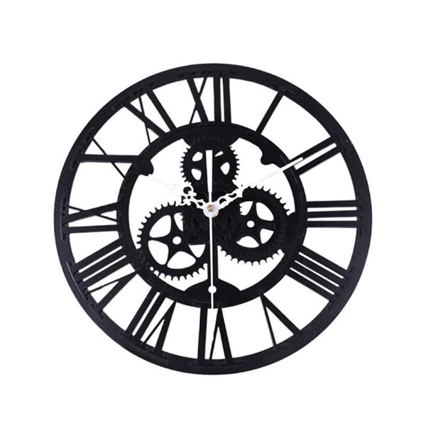 

wall clocks 1pc retro gear clock decorative industrial style clock(silver)