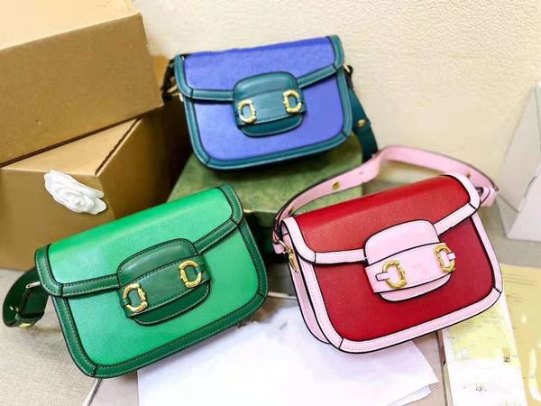 

female saddle bag girls women genuine leather purses handbags handbag shoulder messenger bags inclined with high quality